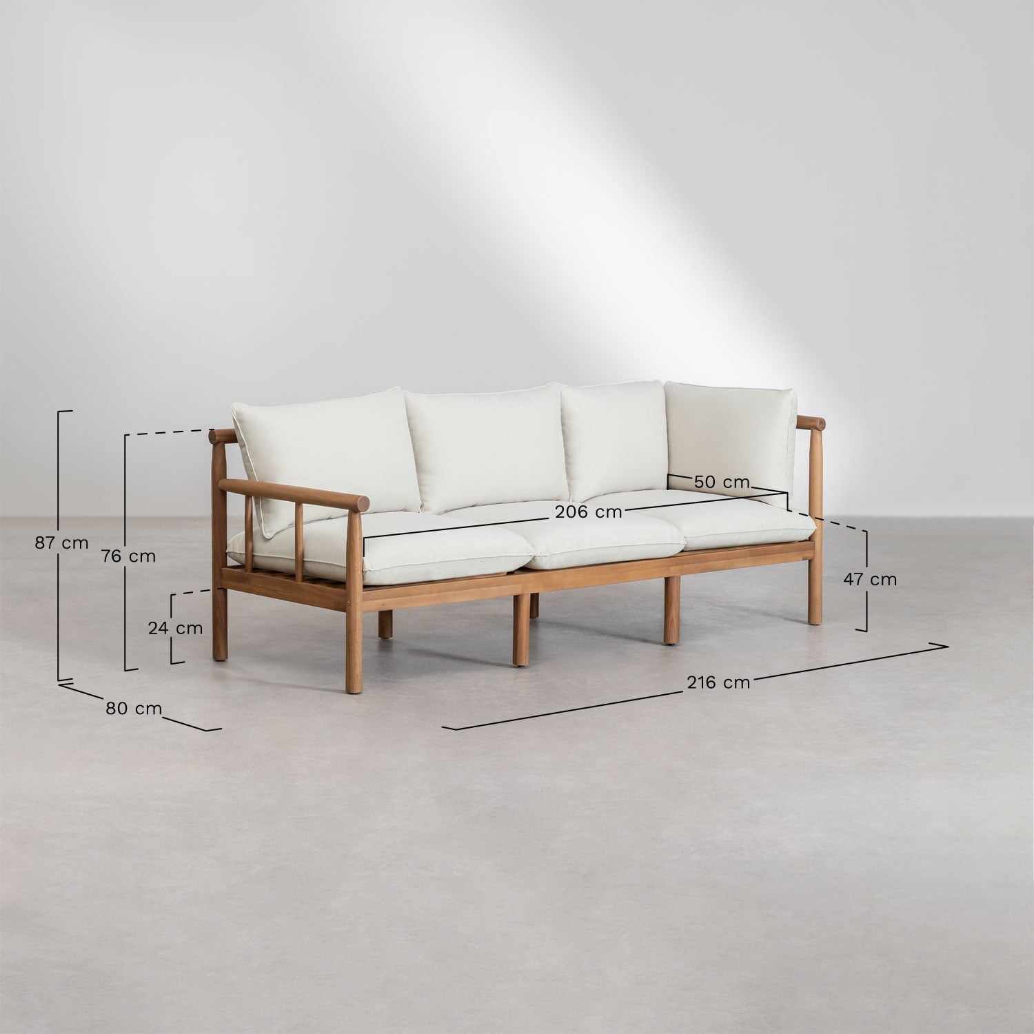 Komplektas OAKANO, sofa, fotelis ir staliukas
