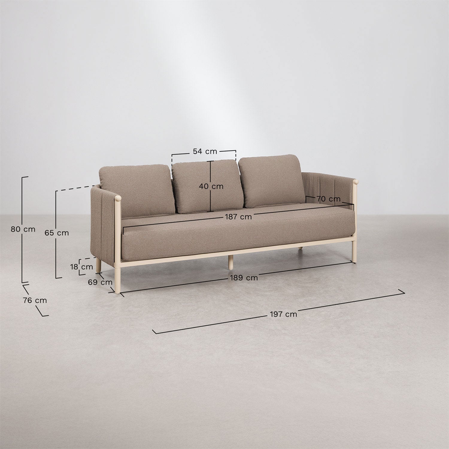 Outdoor furniture set DUNA, brown