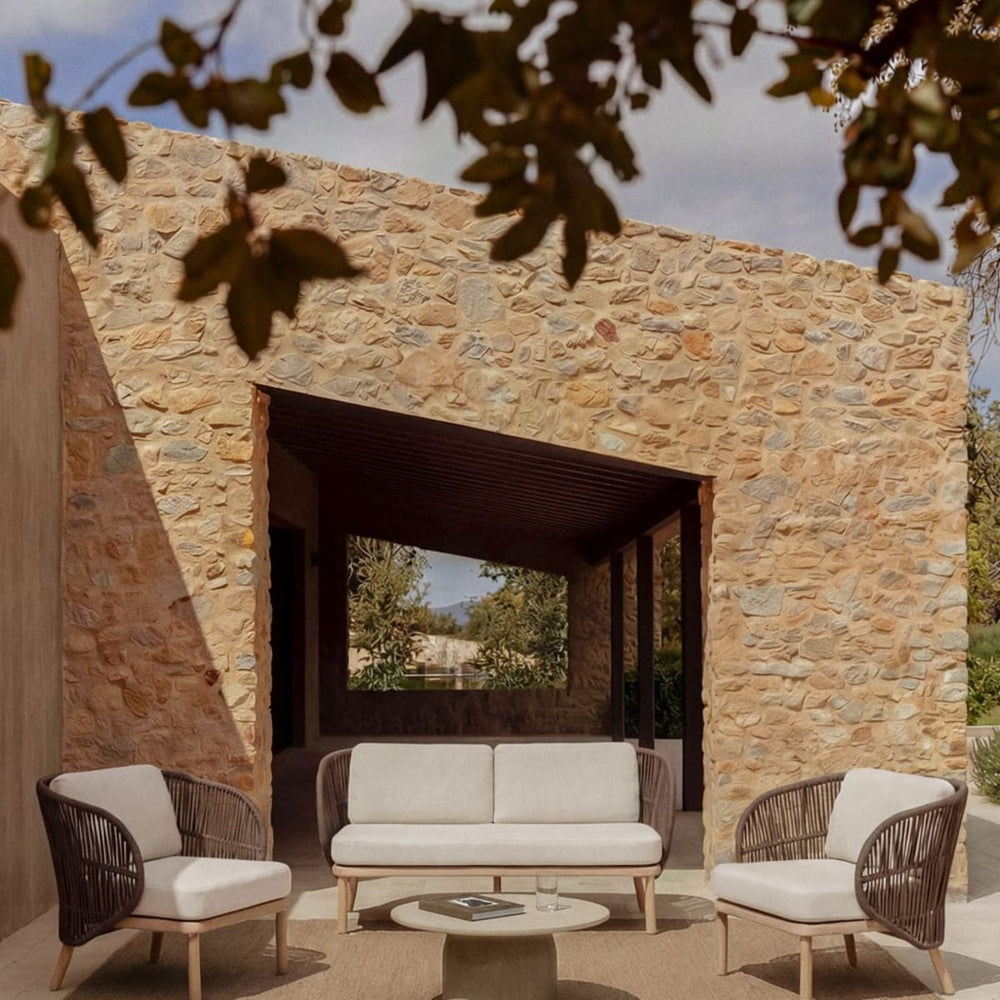 Outdoor furniture set CORAL, 4-seater, chocolate