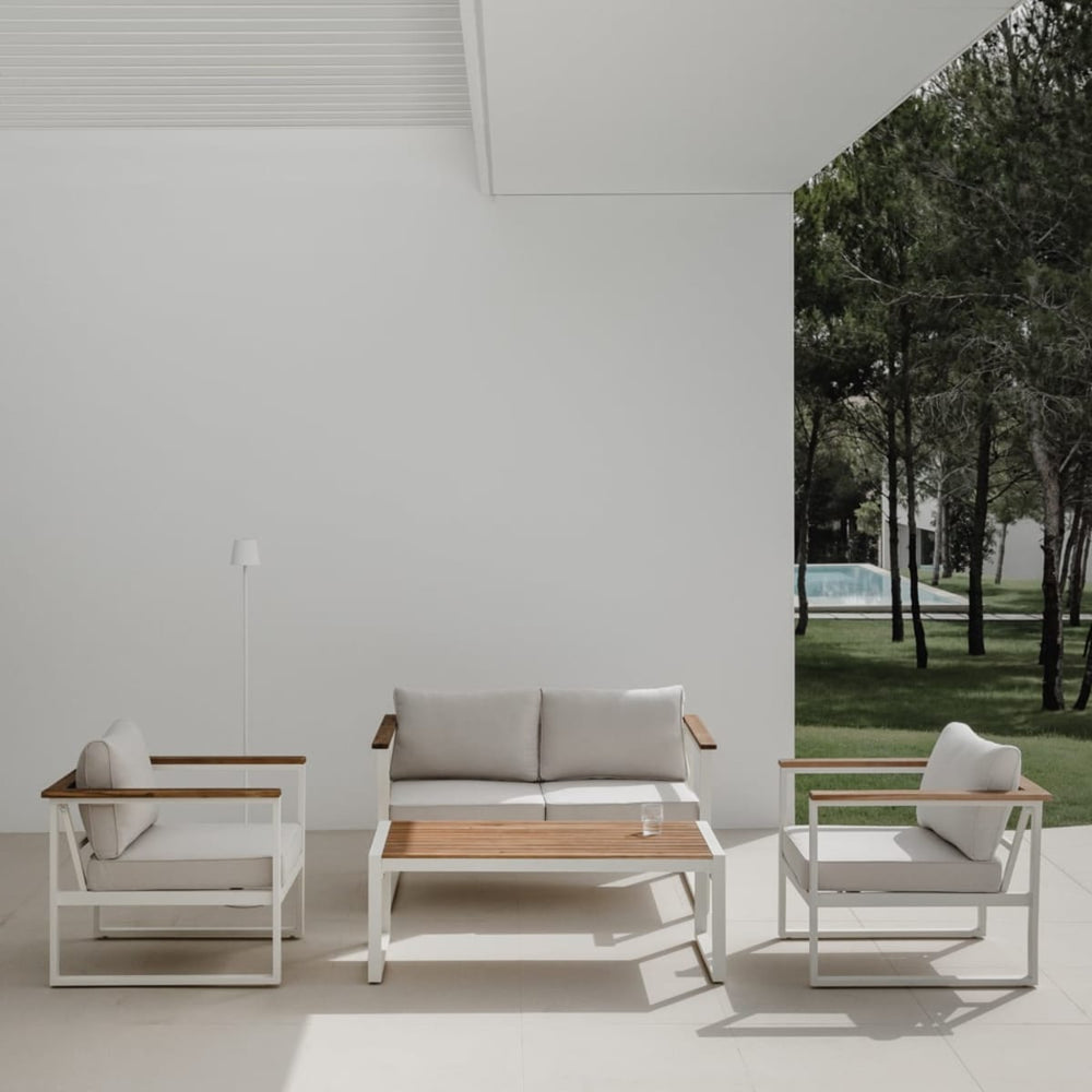 Set ALCANTO, 4-seater, white