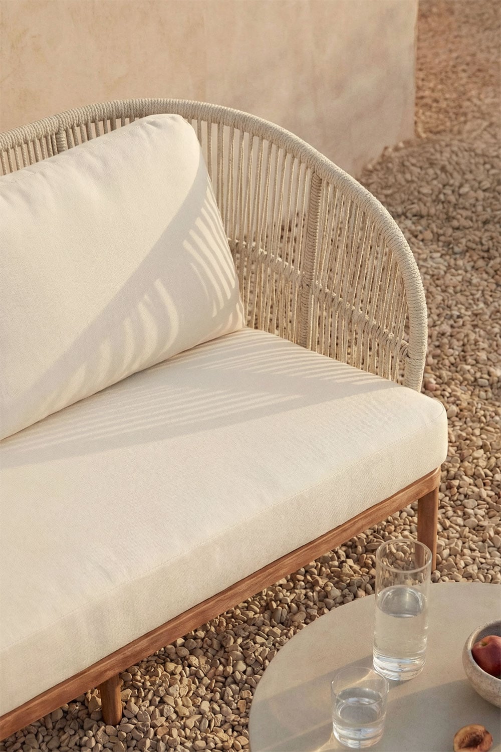 Outdoor furniture set CORAL, sofa cream