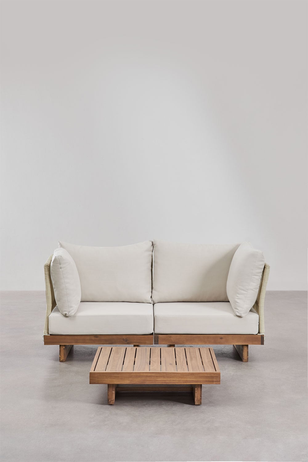 FORTO outdoor modular sofa, 2-seater with table