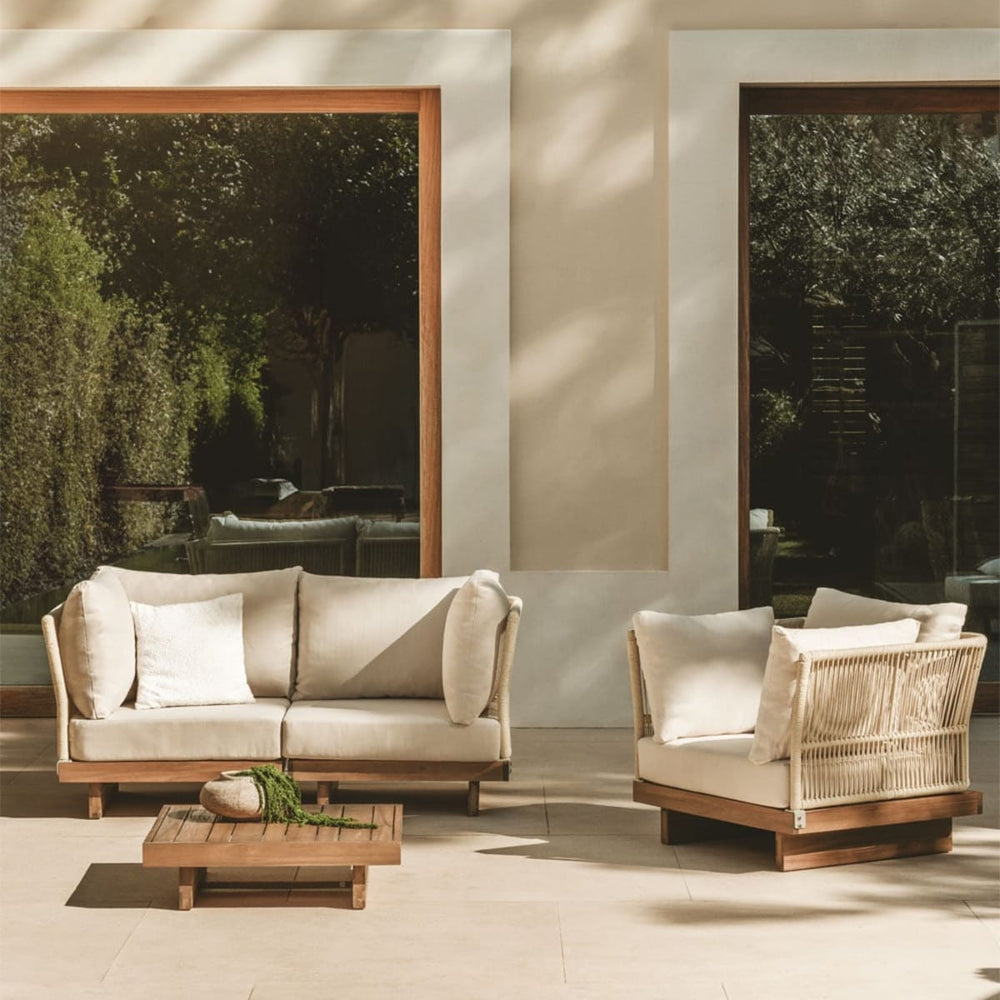 FORTO outdoor furniture set, 2-seater sofa, armchair and coffee table