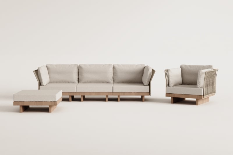 Modular outdoor set FORTO, 3 pieces