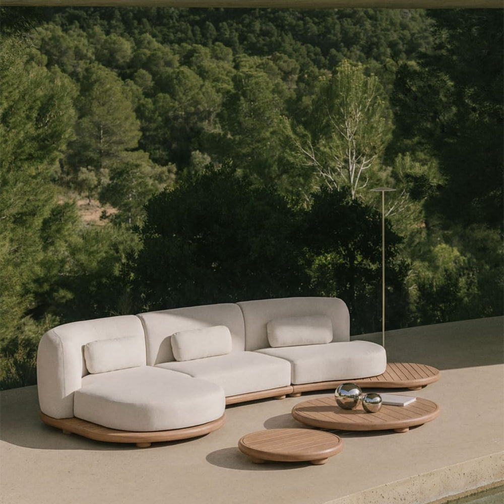 NEXO set, sofa with left chaise longue and 2 tables