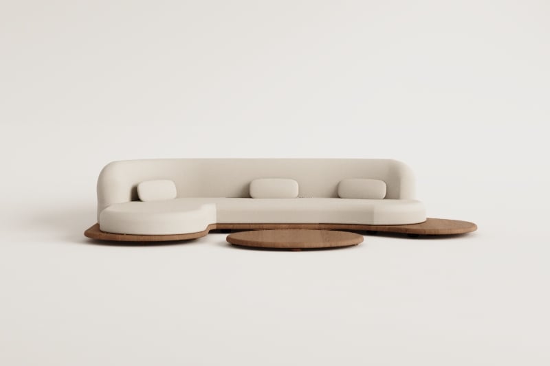 Set NEXO, sofa, chaise longue and coffee table