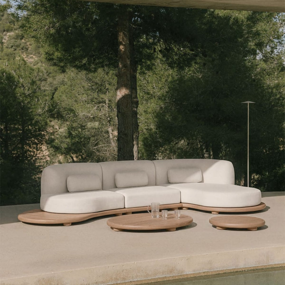 NEXO set, sofa with chaise lounge and 2 tables