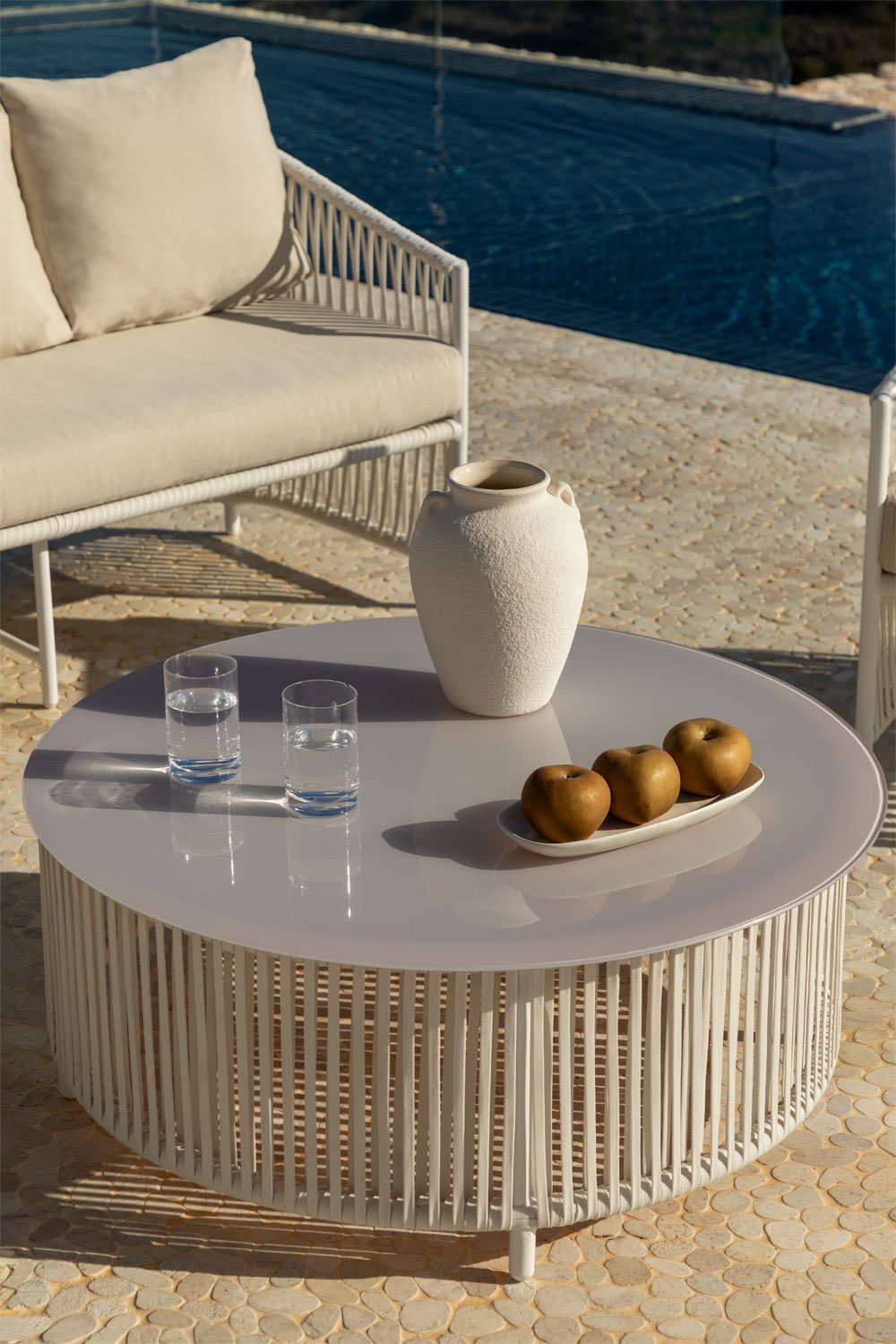 Aliuminio konstrukcija ir tekstilinė virvė lauko baldams | namuideja.lt | lauko baldai