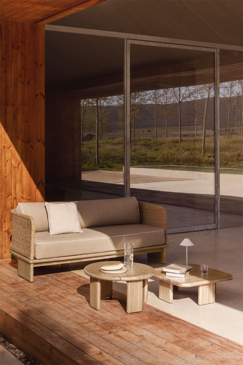 RATIKO Outdoor Furniture Set, Light Acacia Brown