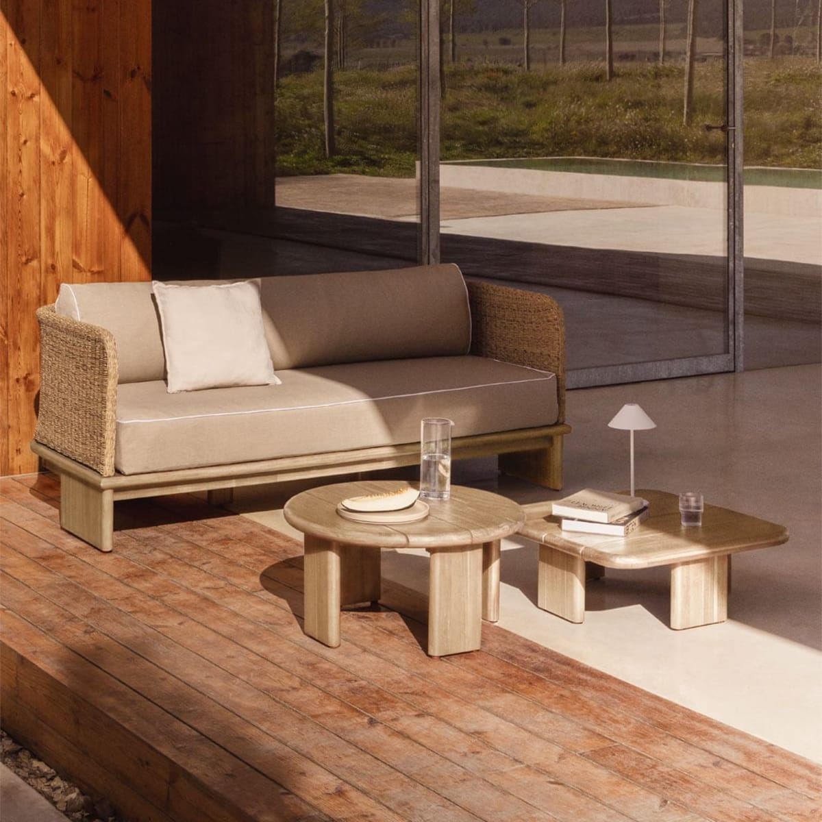 RATIKO Outdoor Furniture Set, Light Acacia Brown