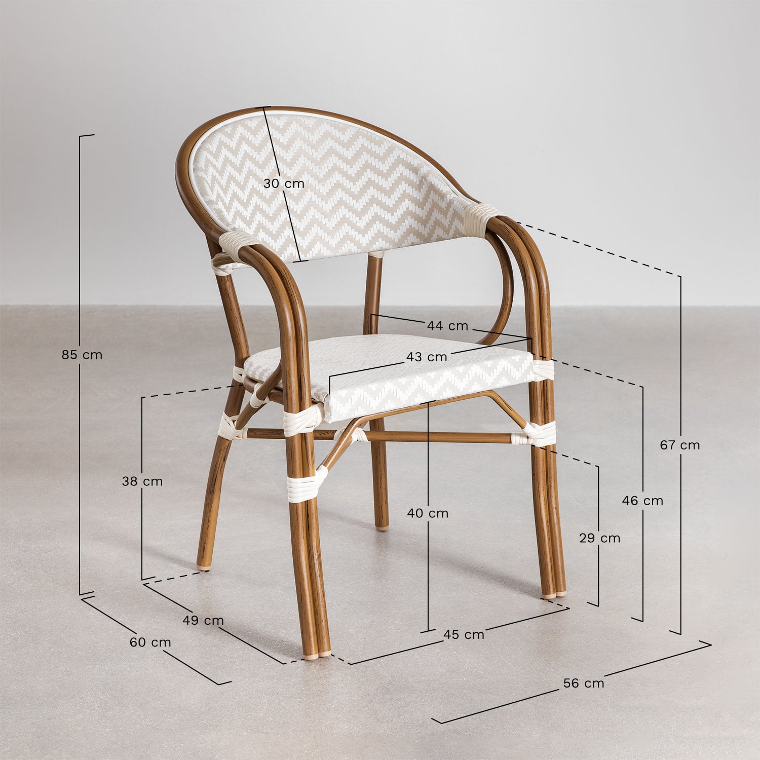 Bistro komplektas BRIELA, Balta (3)