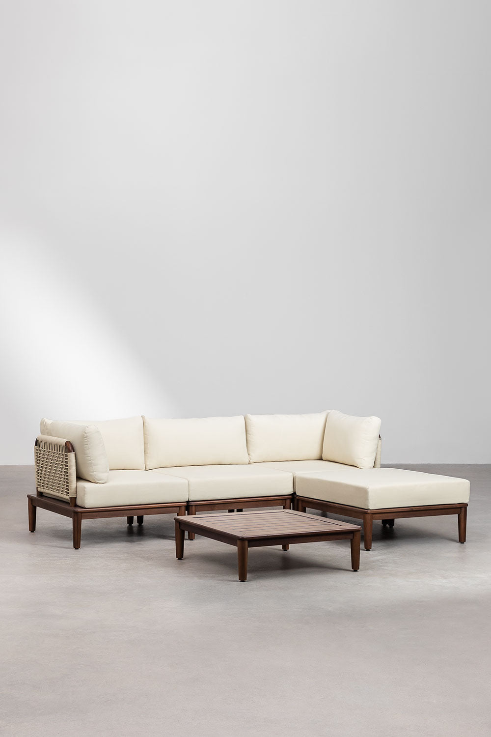 Modulinė sofa DZORELA, tamsi akacija, 4 dalys kampinė