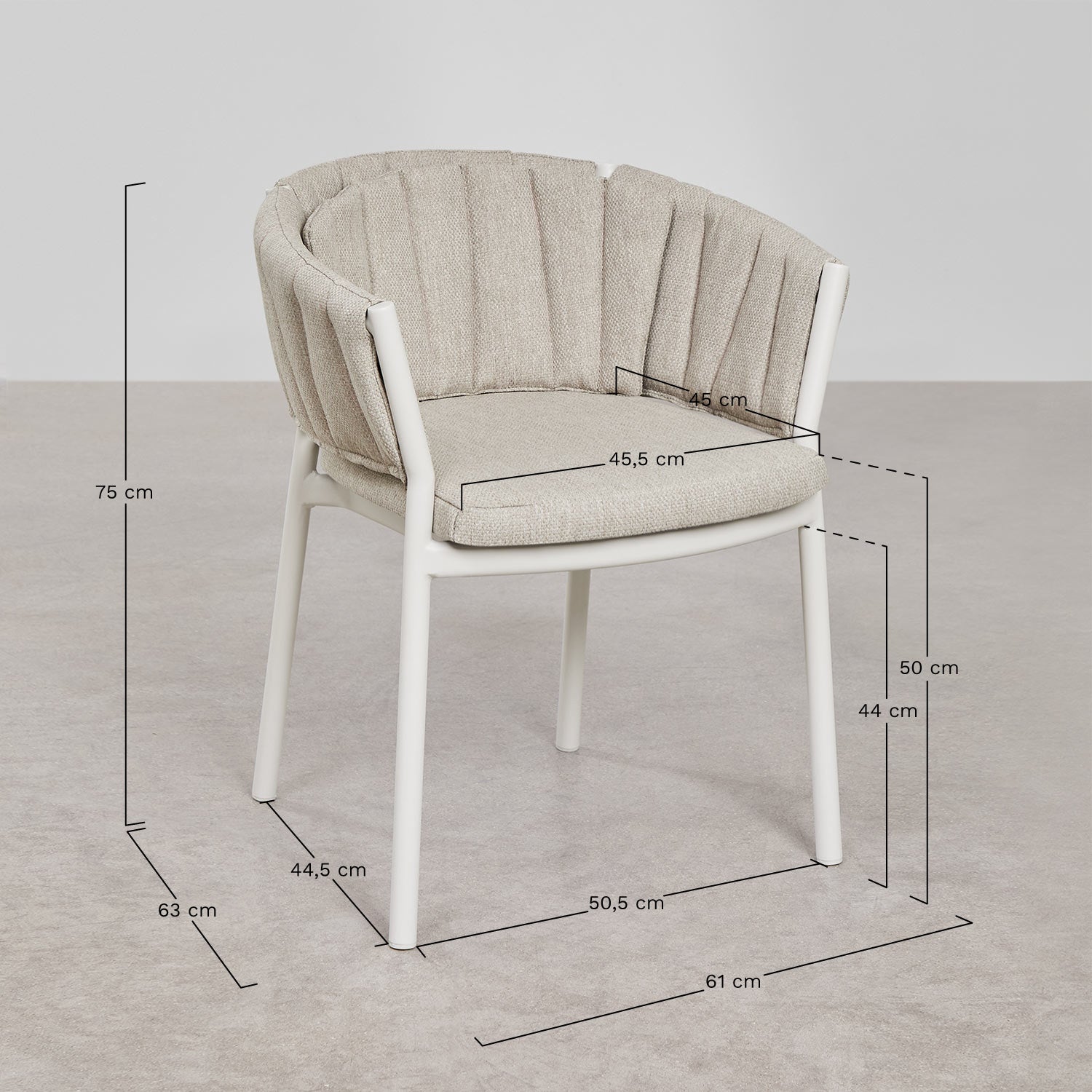 Valgomojo komplektas ZINTY, kreminė