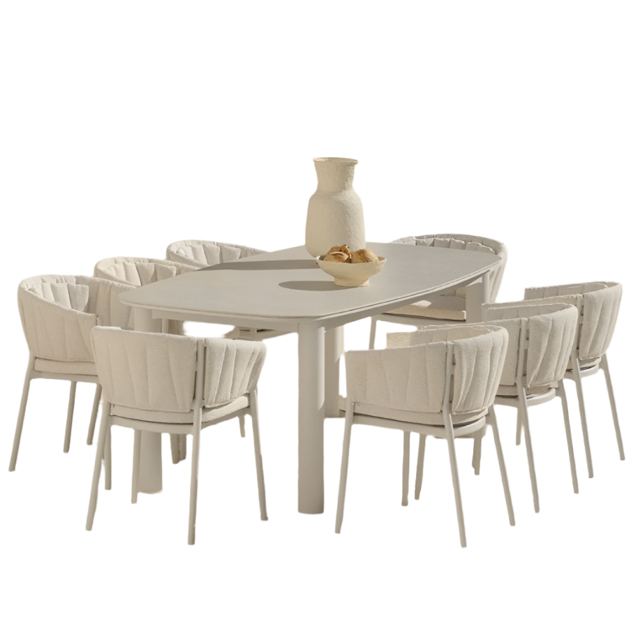 Valgomojo komplektas ZINTY, kreminė