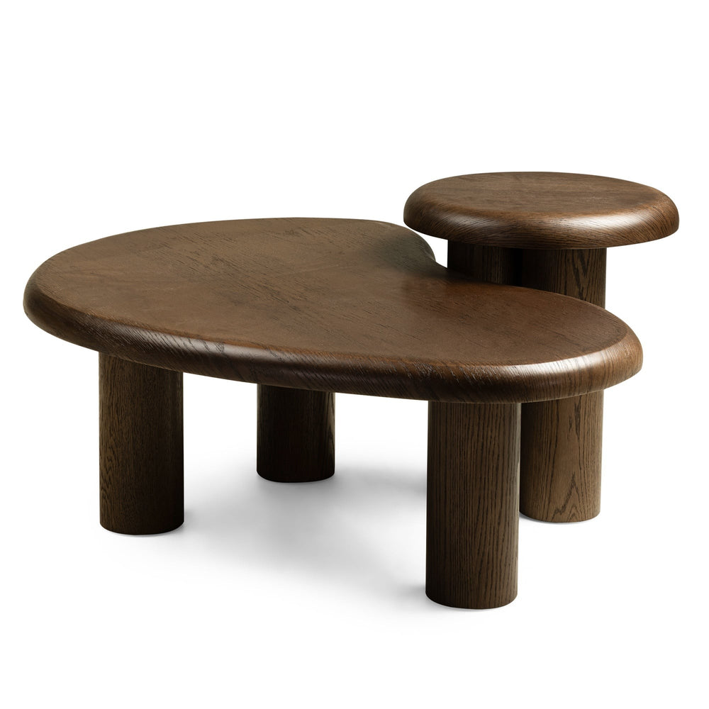VIBRER coffee and side table set, dark oak