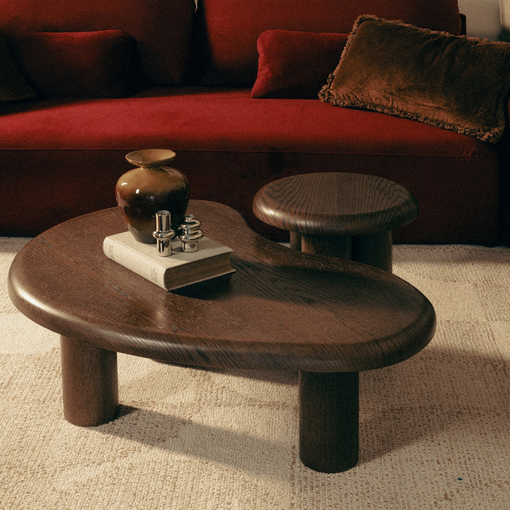 VIBRER coffee and side table set, dark oak