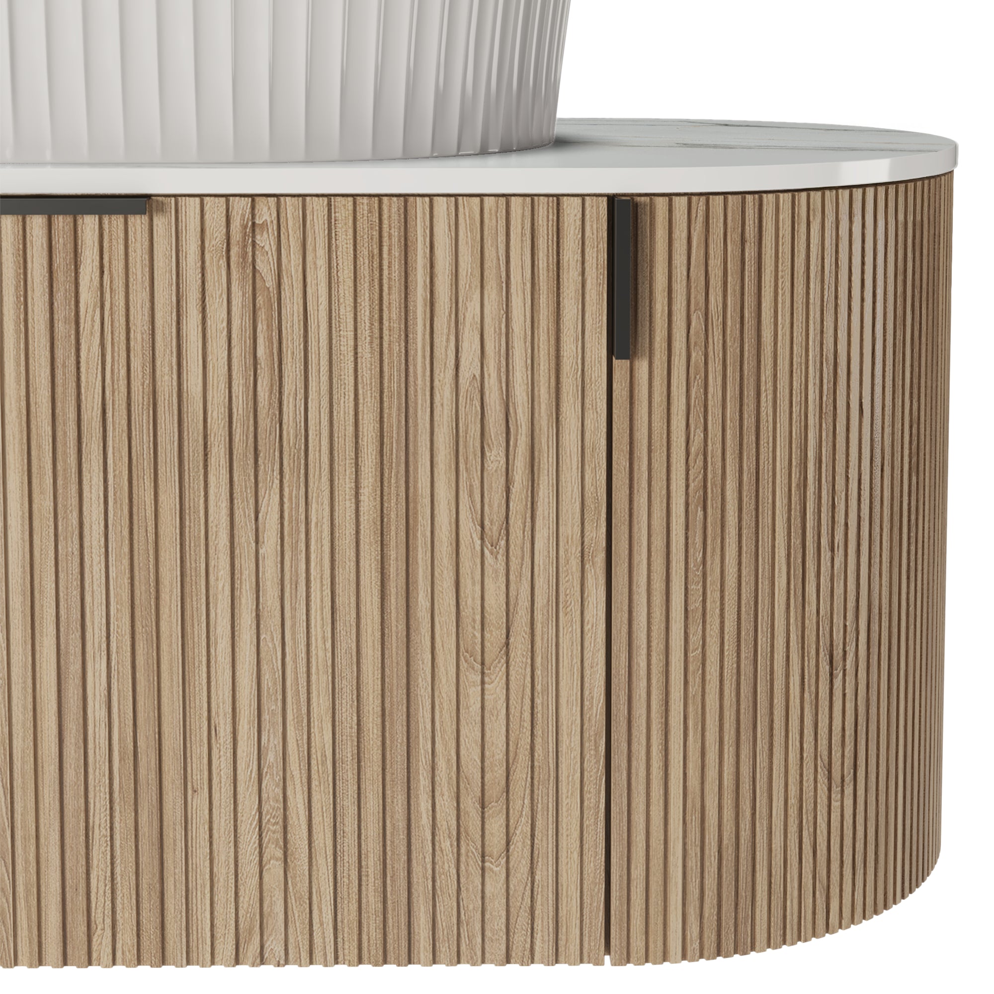 Bathroom furniture set LA VERNOR, oak/white, 100 cm