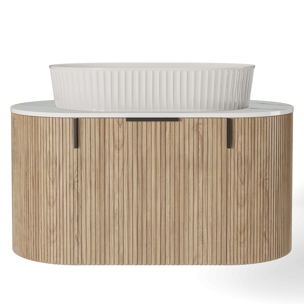 Vonios komplektas LA VERNOR, ąžuolas/balta, 80 cm