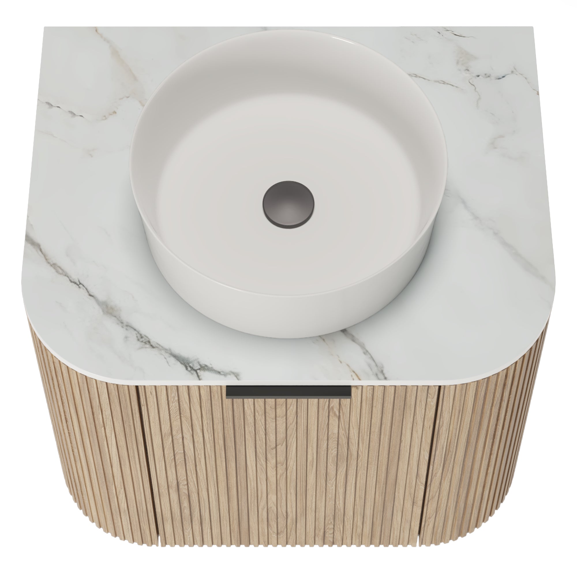 Bathroom set MARLIN, acacia/white, 60 cm