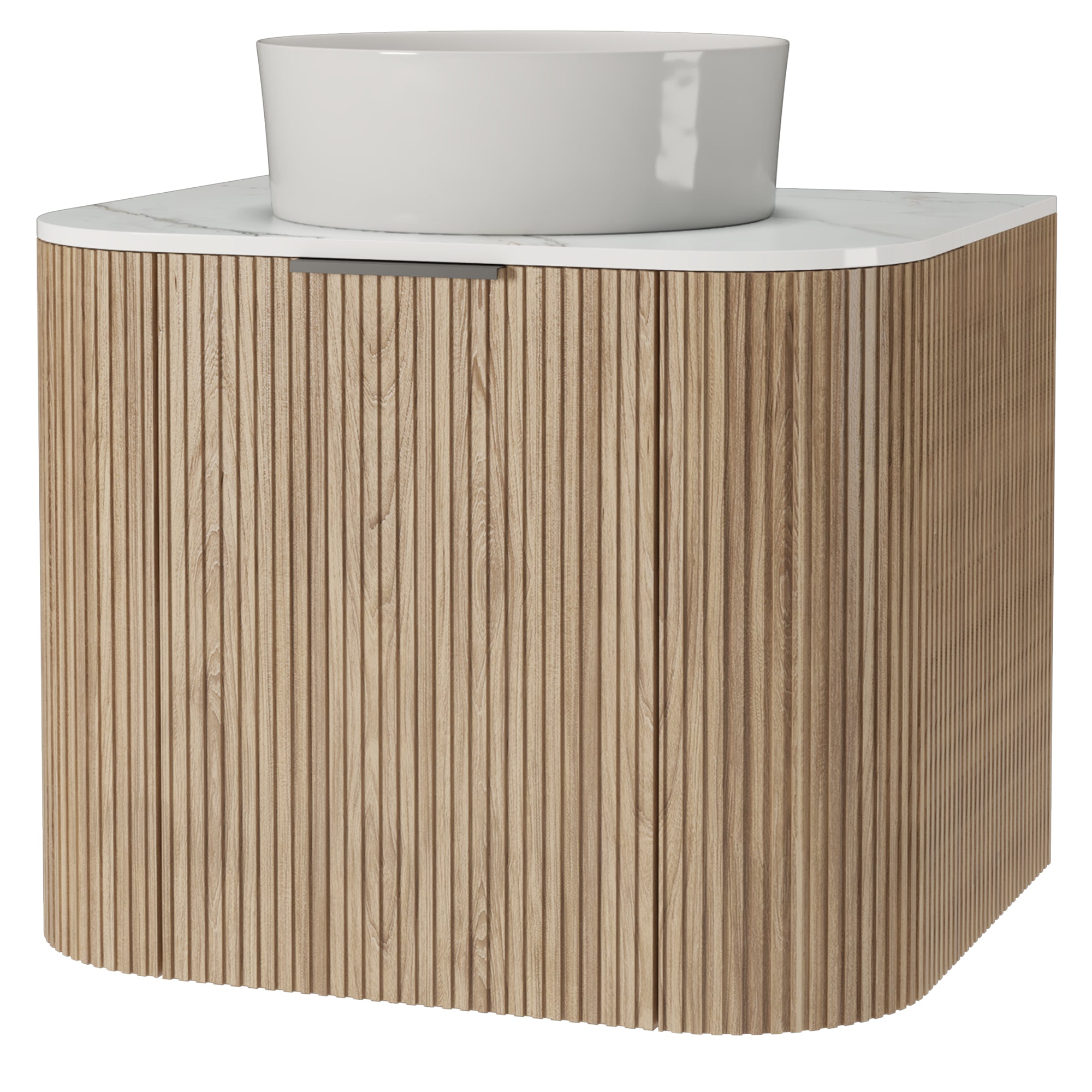 Bathroom set MARLIN, acacia/white, 60 cm