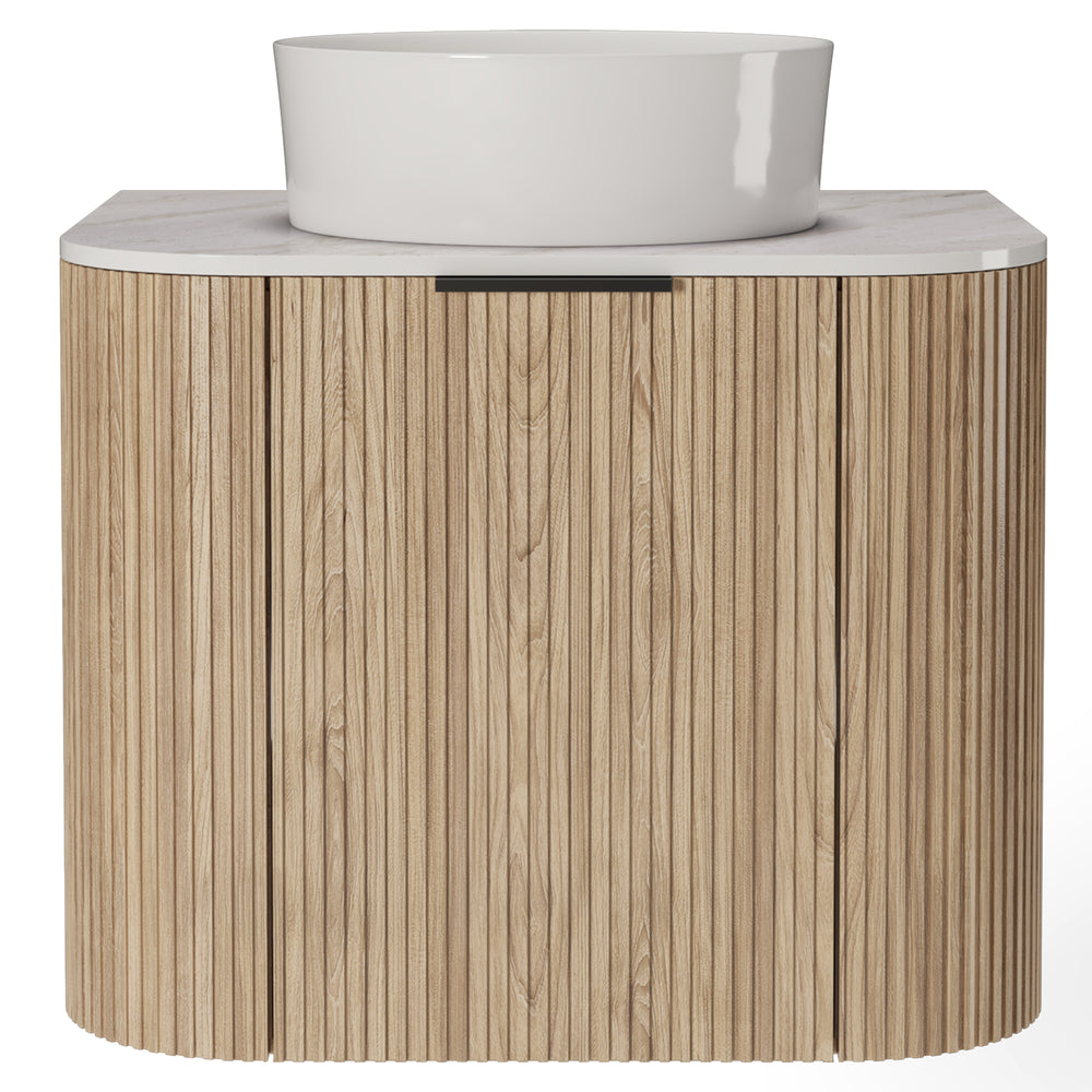 Vonios komplektas MARLIN, akacija/balta, 60 cm