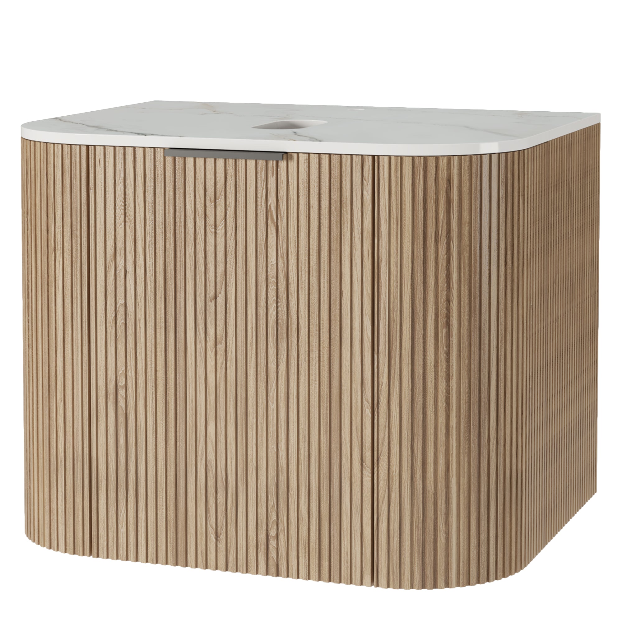 Bathroom set MARLIN, acacia/white, 60 cm