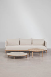 Komplektas OLIVIJA, balta gardenija ir šviesi akacija, sofa ir 2 staliukai