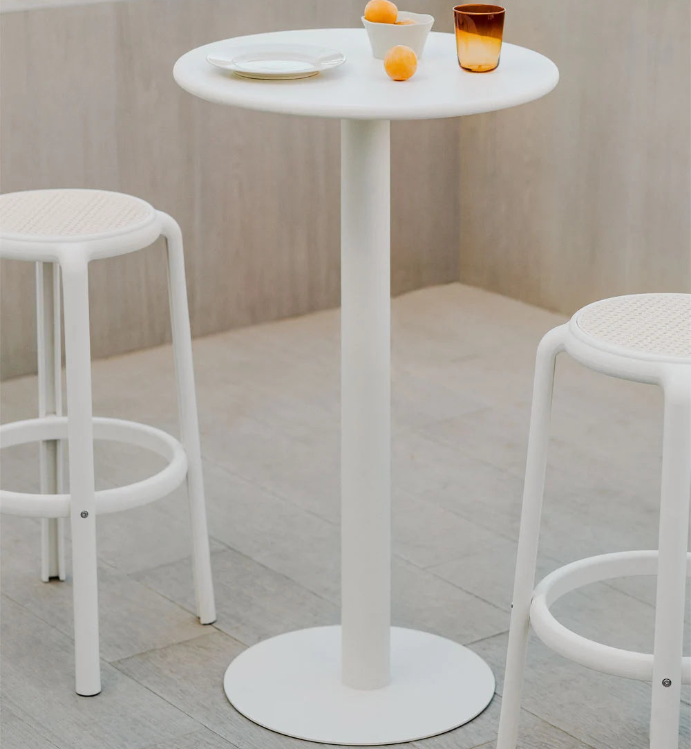 Outdoor bar set MIZZI, 3 pcs, white