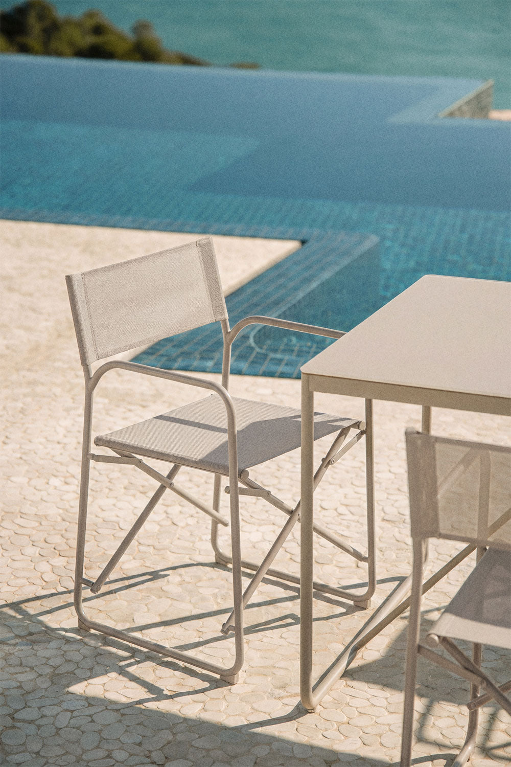 Foldable chair ALUNAS, cream