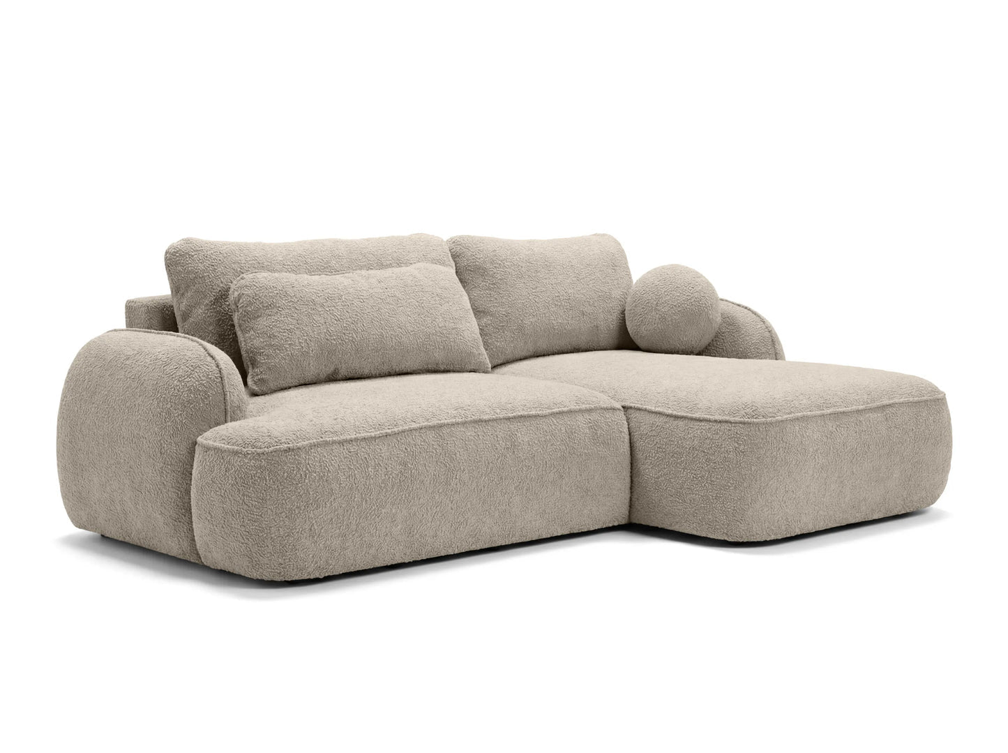 Corner sofa ZEN, beige boucle
