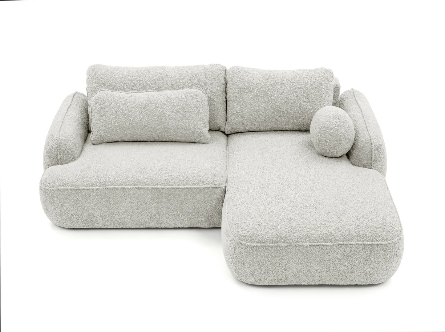 Kampinė sofa ZEN, šviesiai smėlinė boucle