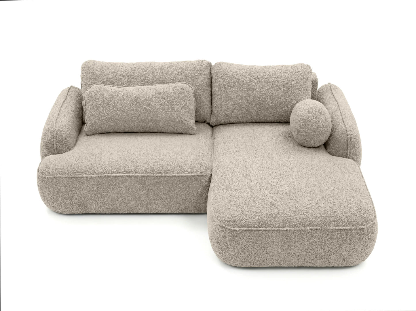 Corner sofa ZEN, beige boucle