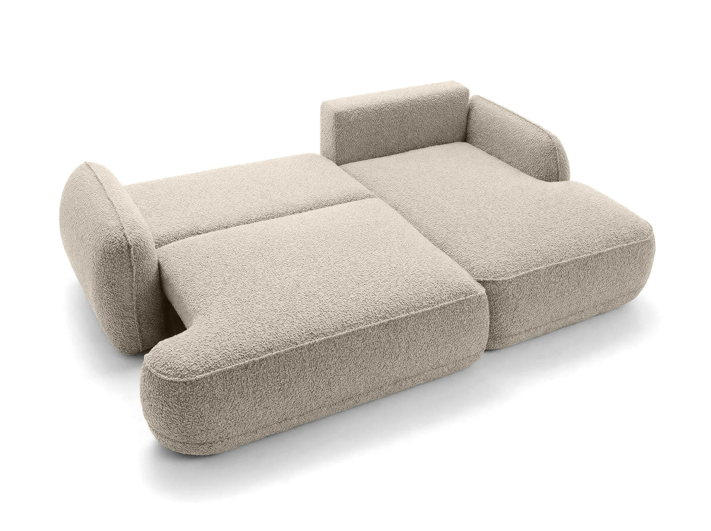 Corner sofa ZEN, beige boucle
