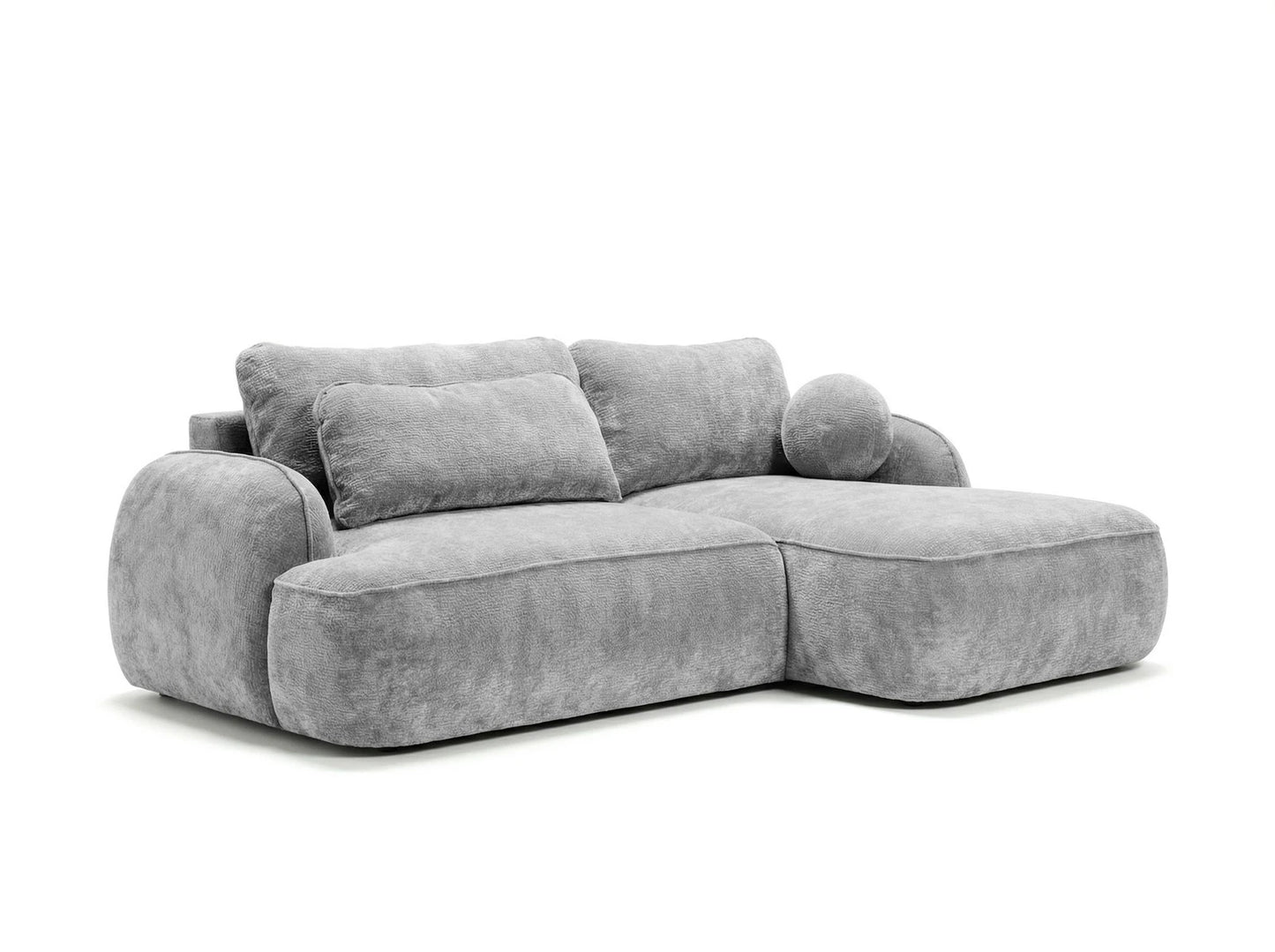 Kampinė sofa ZEN, pilkas apmušalas