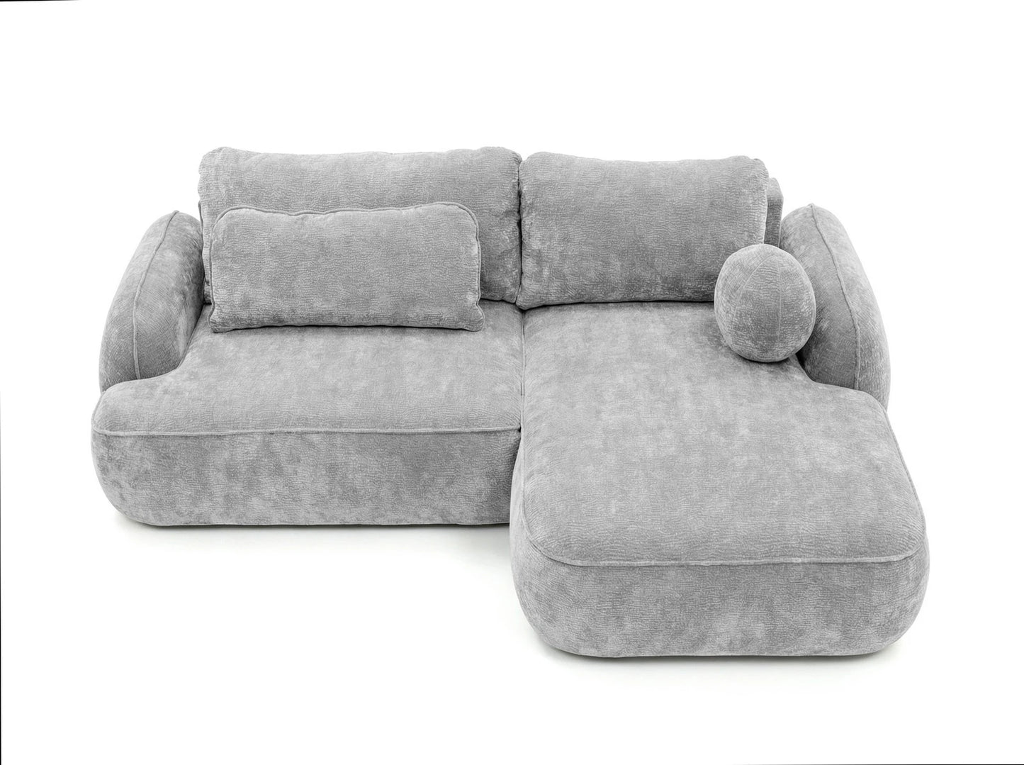 Kampinė sofa ZEN, pilkas apmušalas