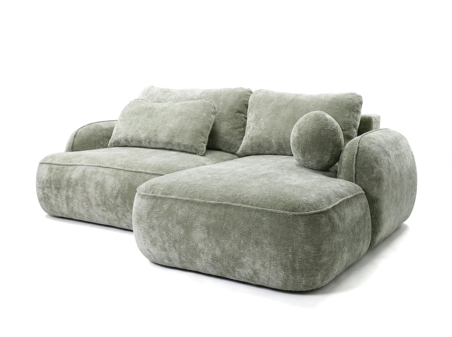 Corner sofa ZEN, green upholstery