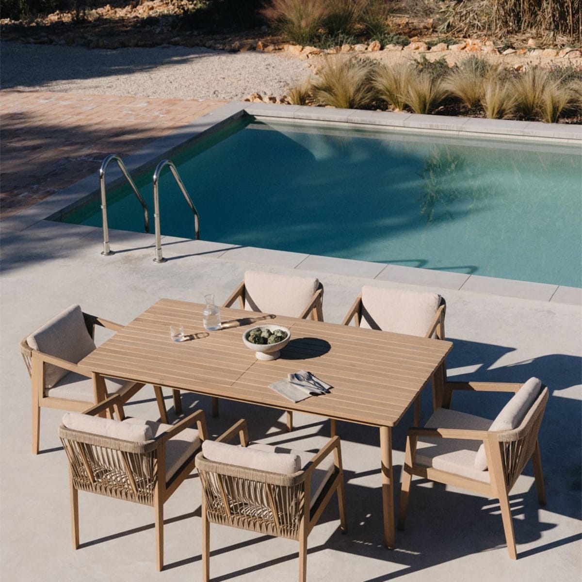 Virvių komplektas KAELA, šešios vietos, šviesi akacija