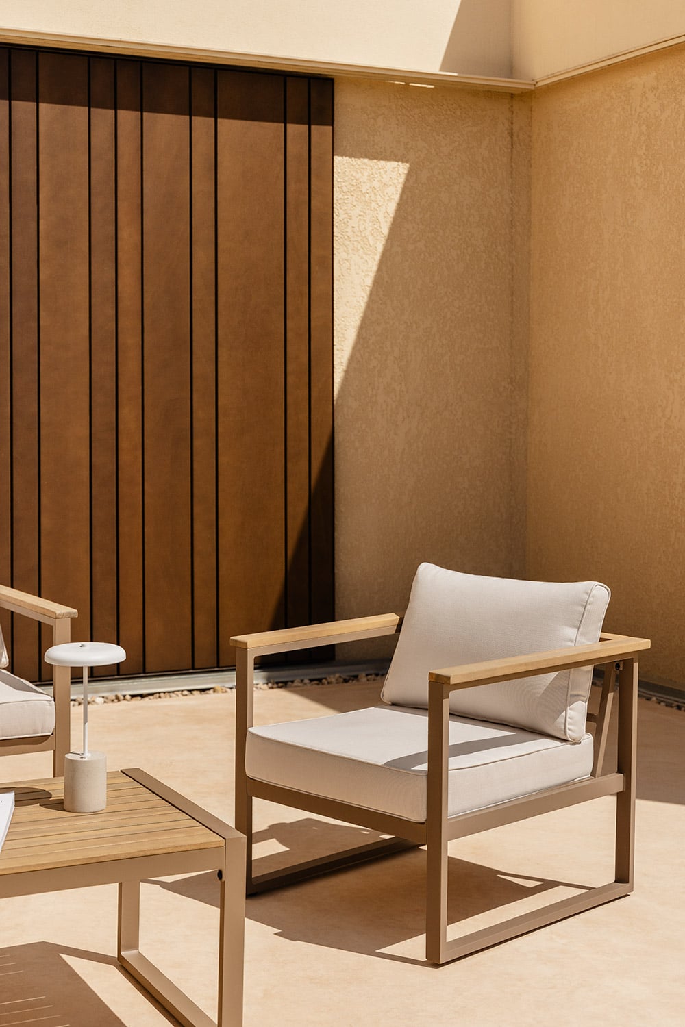 Armchair ALCANTO, mocha brown