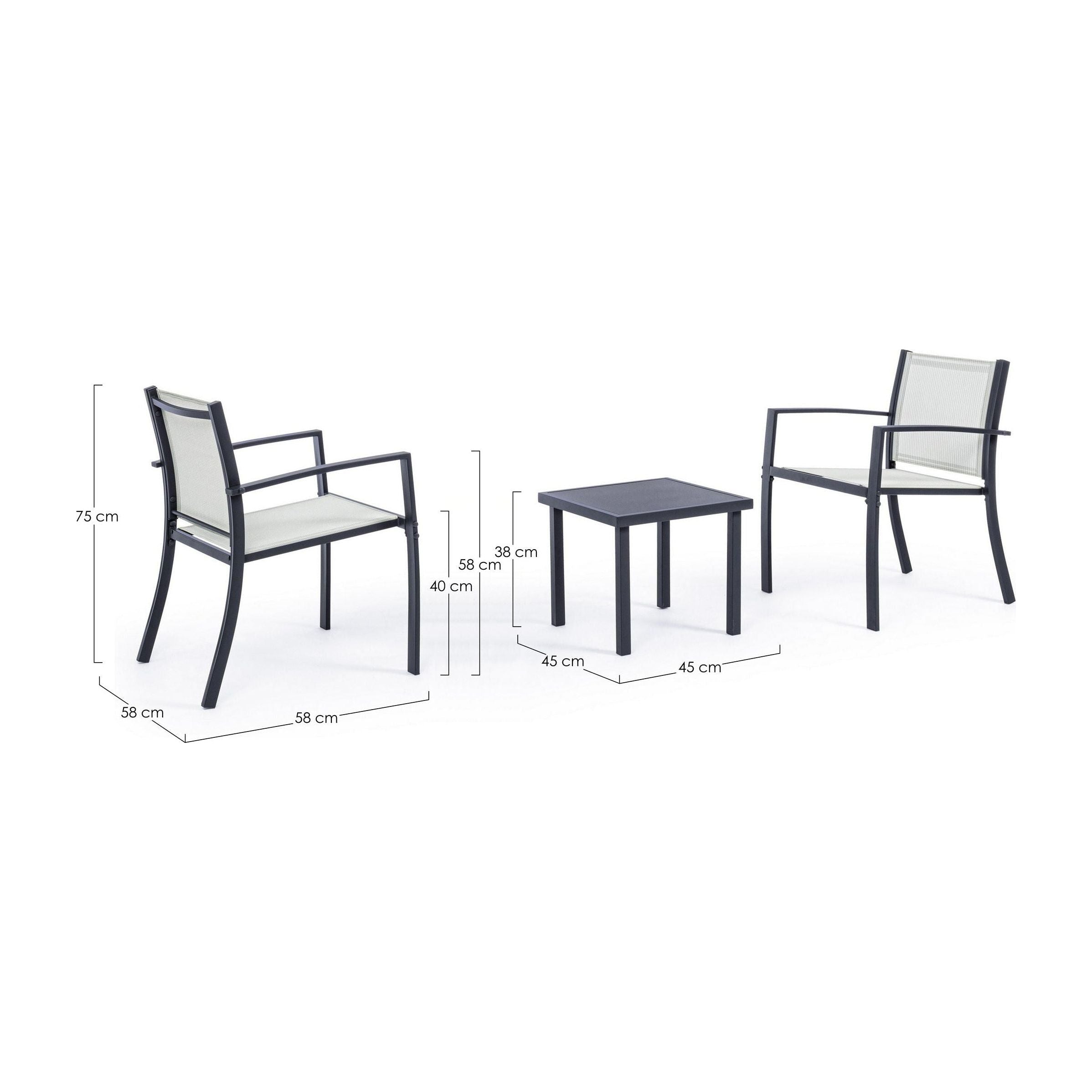 Lauko poilsio komplektas AURI CHARCOAL