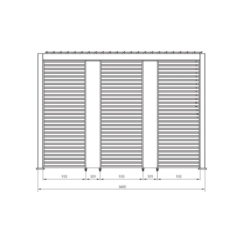 Pavėsinė OCEAN RUSTIC, 3,6X3,6