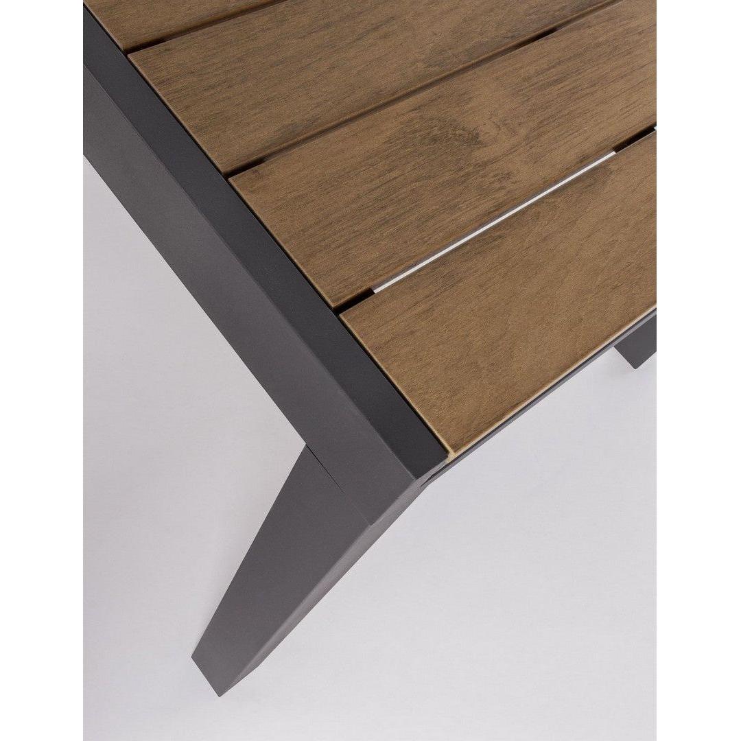 Outdoor Dining Table ELIAS CHARC, 140-200X90 cm