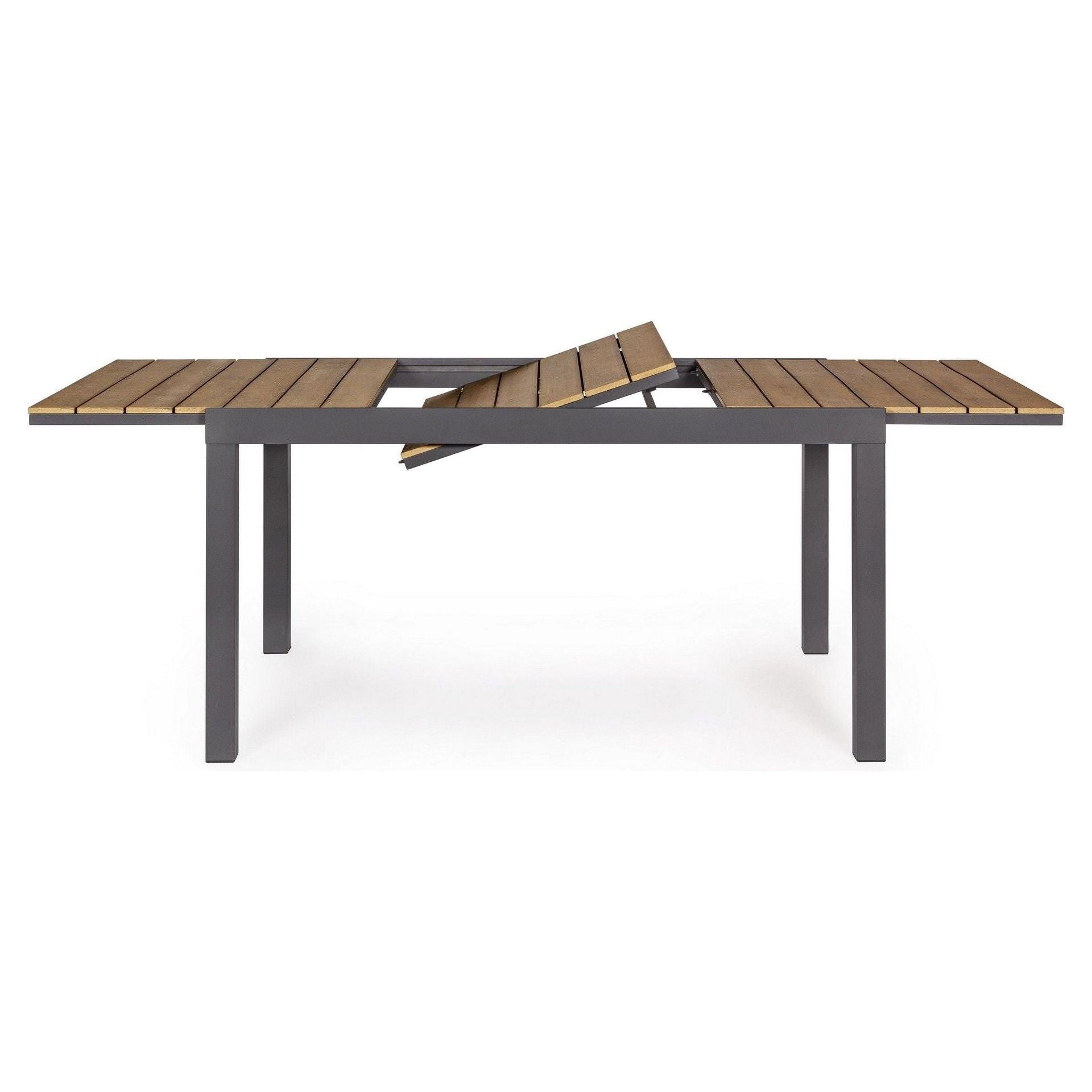 Outdoor Dining Table ELIAS CHARC, 140-200X90 cm
