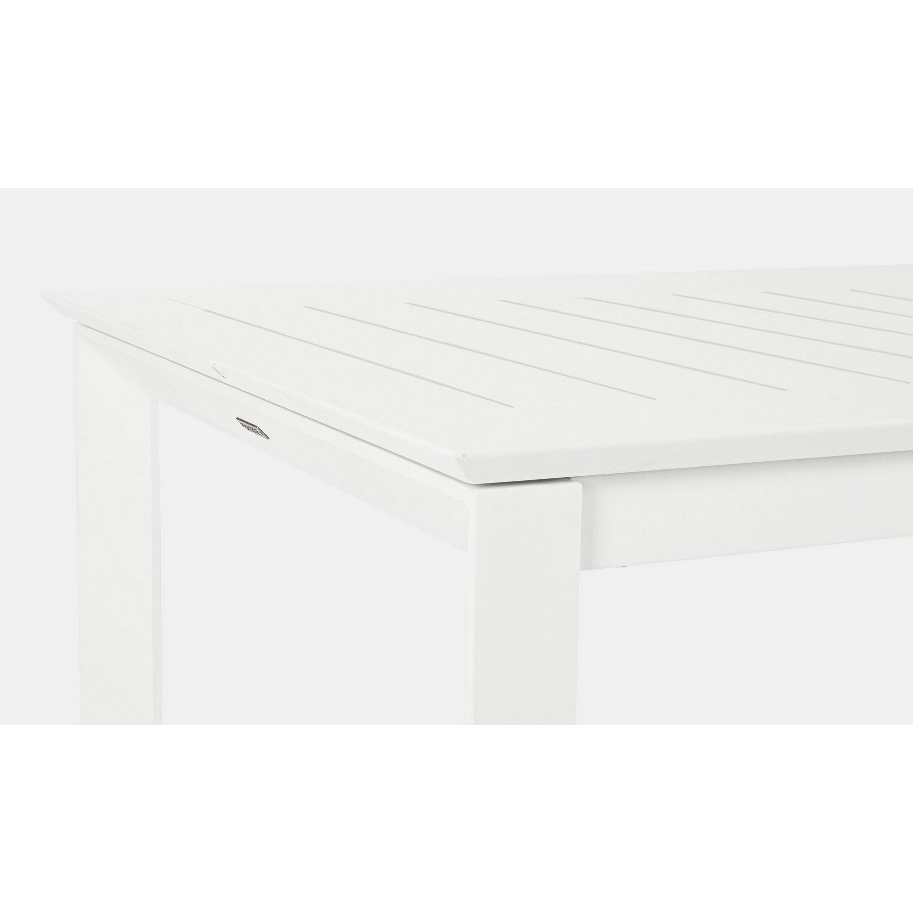 Lauko valgomojo stalas KONNOR WHITE, 160-240X100 cm