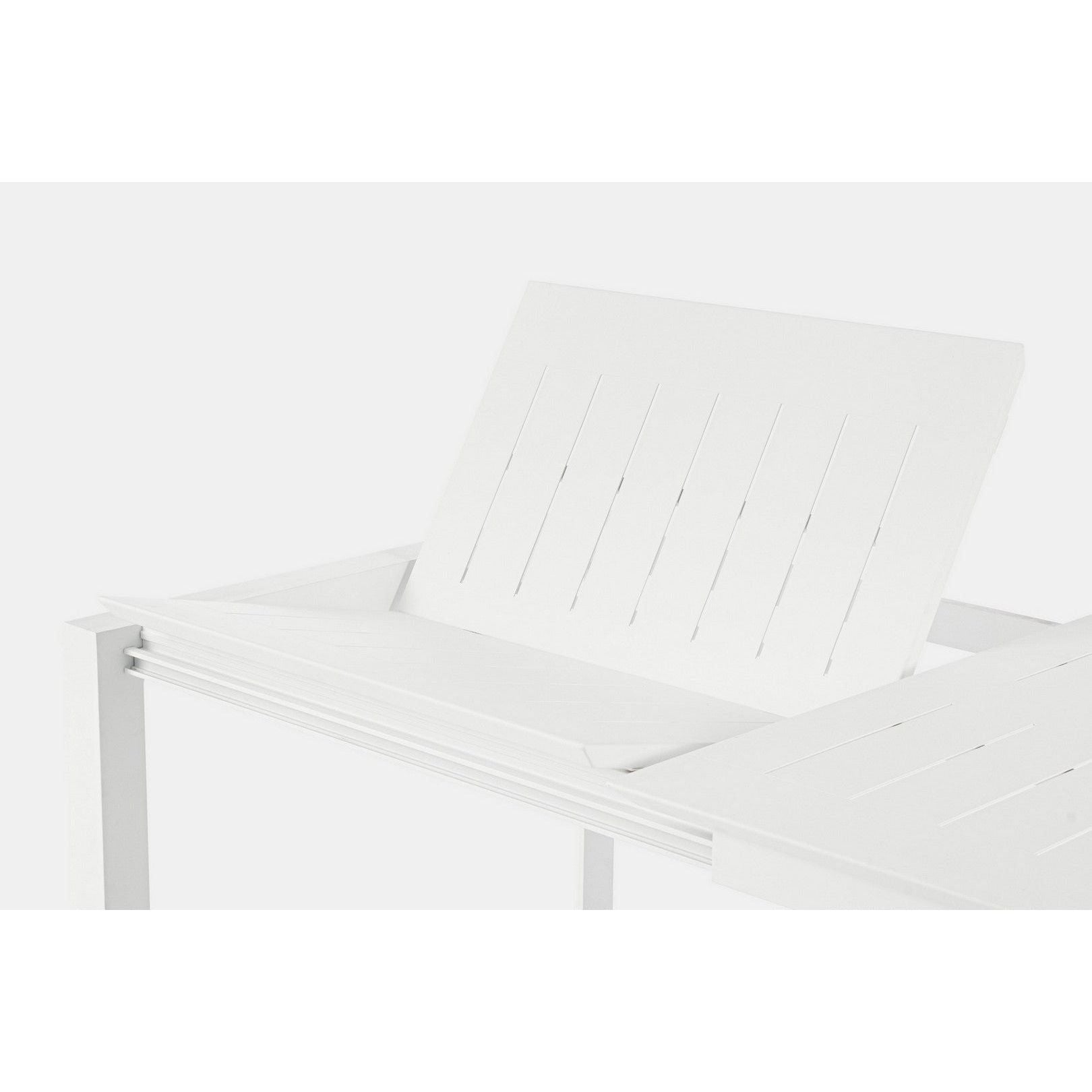 Lauko valgomojo stalas KONNOR WHITE, 160-240X100 cm