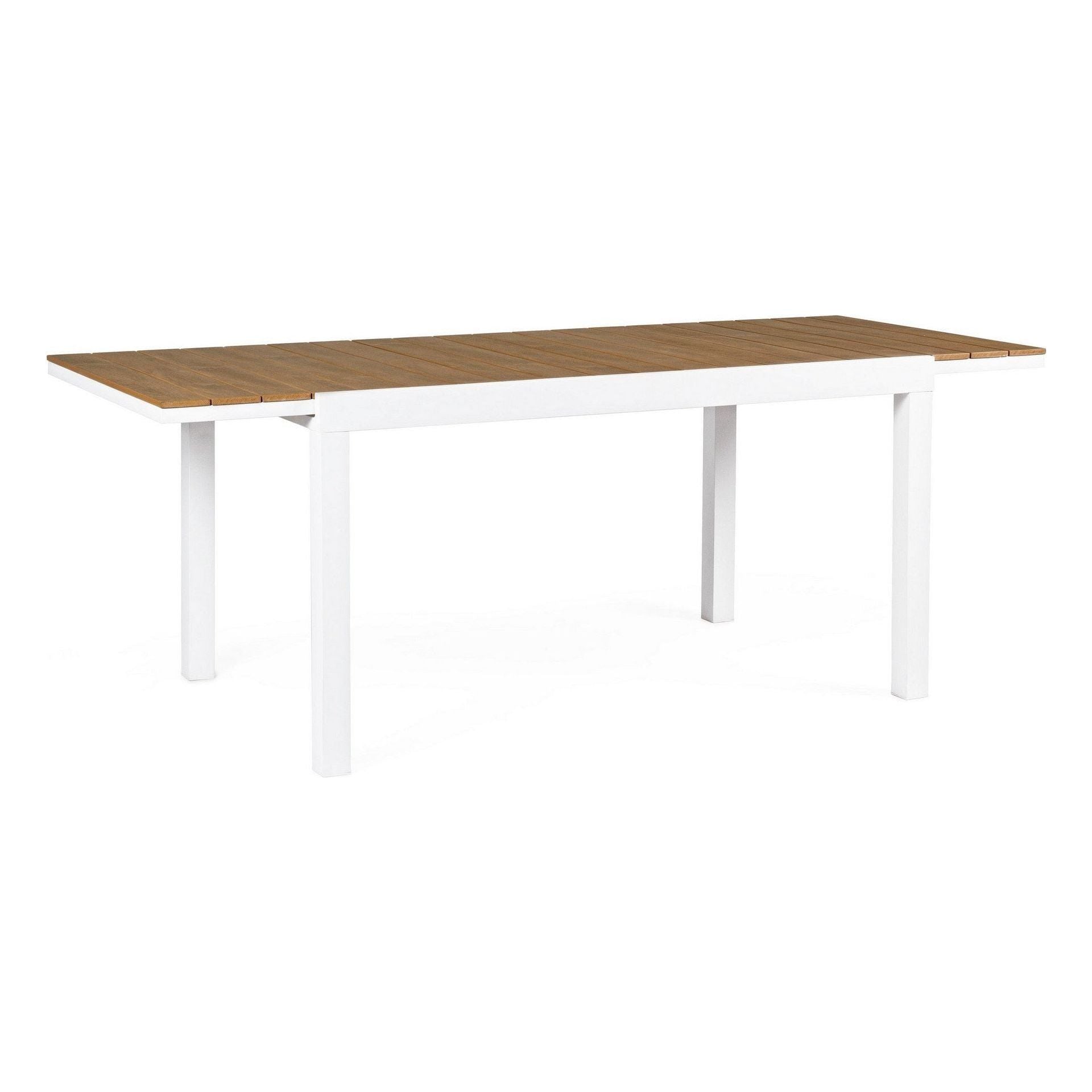 Lauko valgomojo stalas ELIAS WHITE, 140-200X90 cm