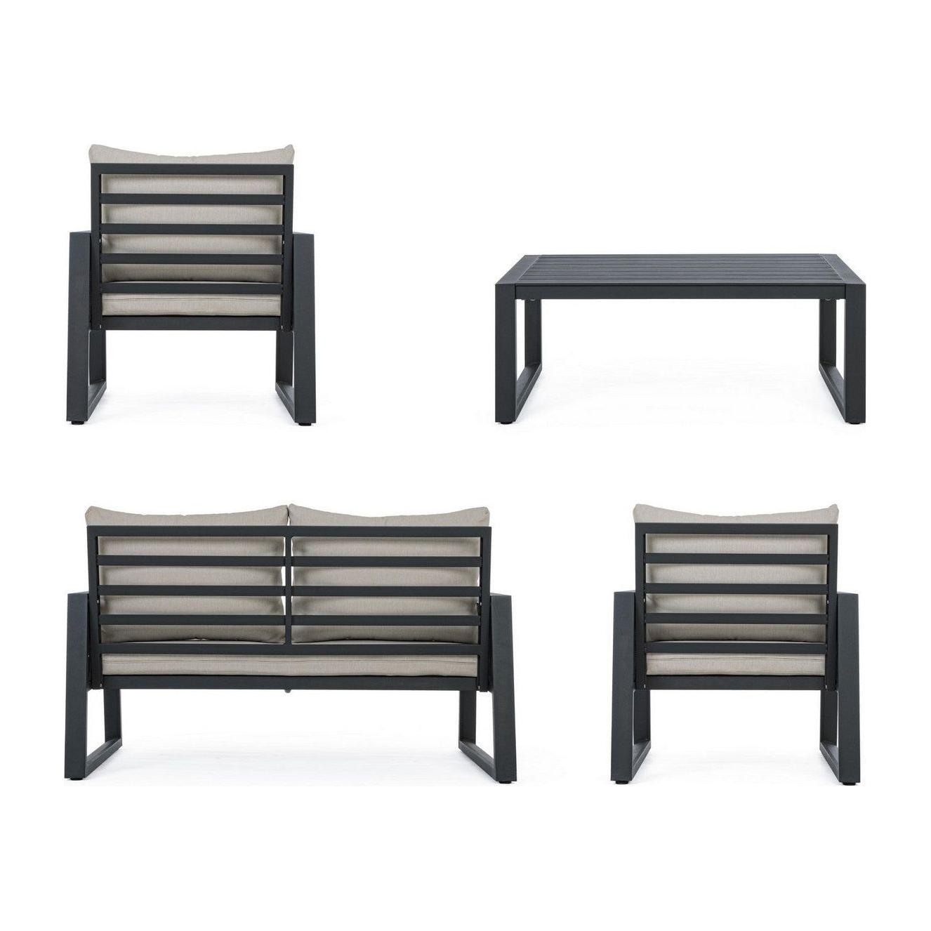 Lauko poilsio komplektas CAPTIVA, pilkas