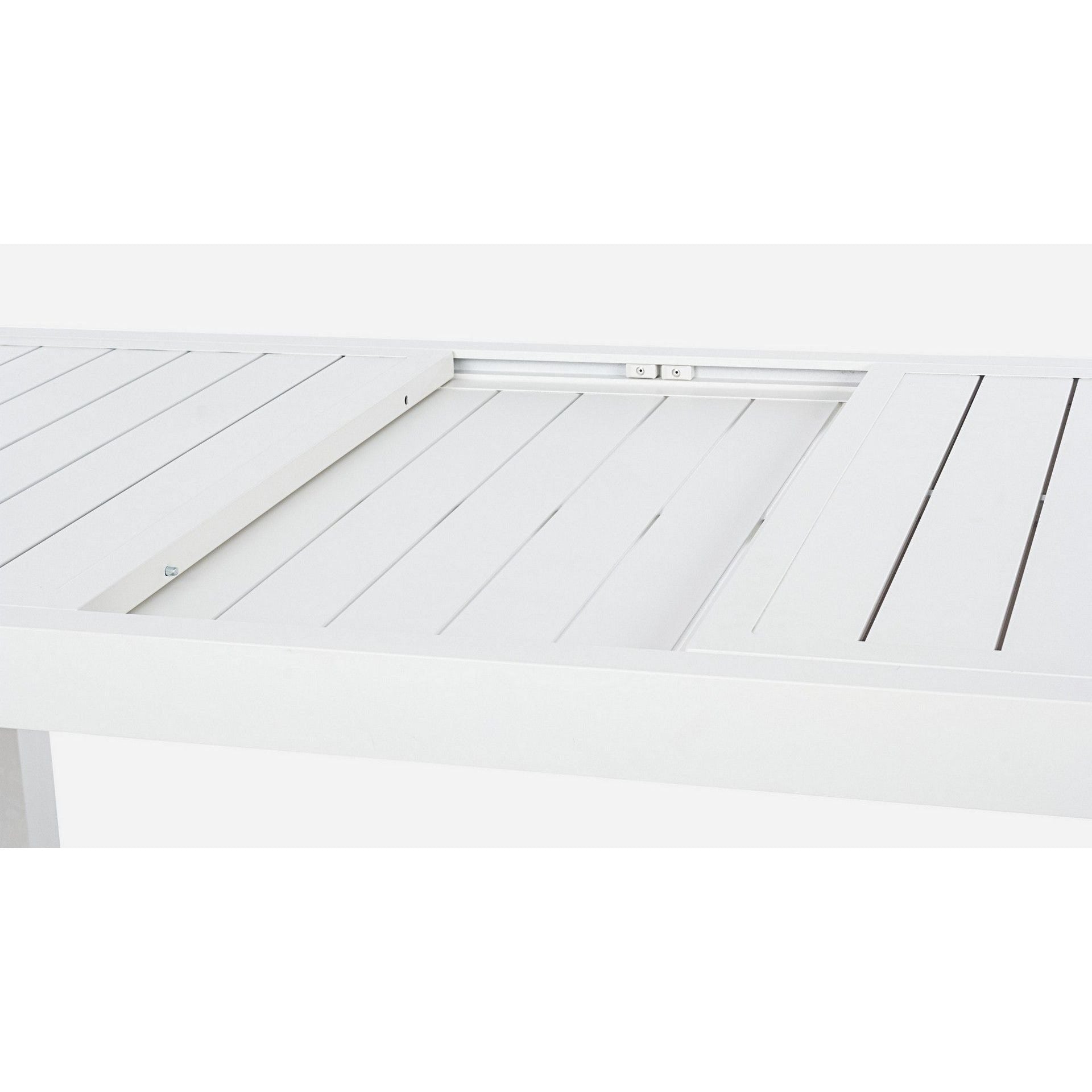 Lauko valgomojo stalas HILDE WHITE, 160-240X90