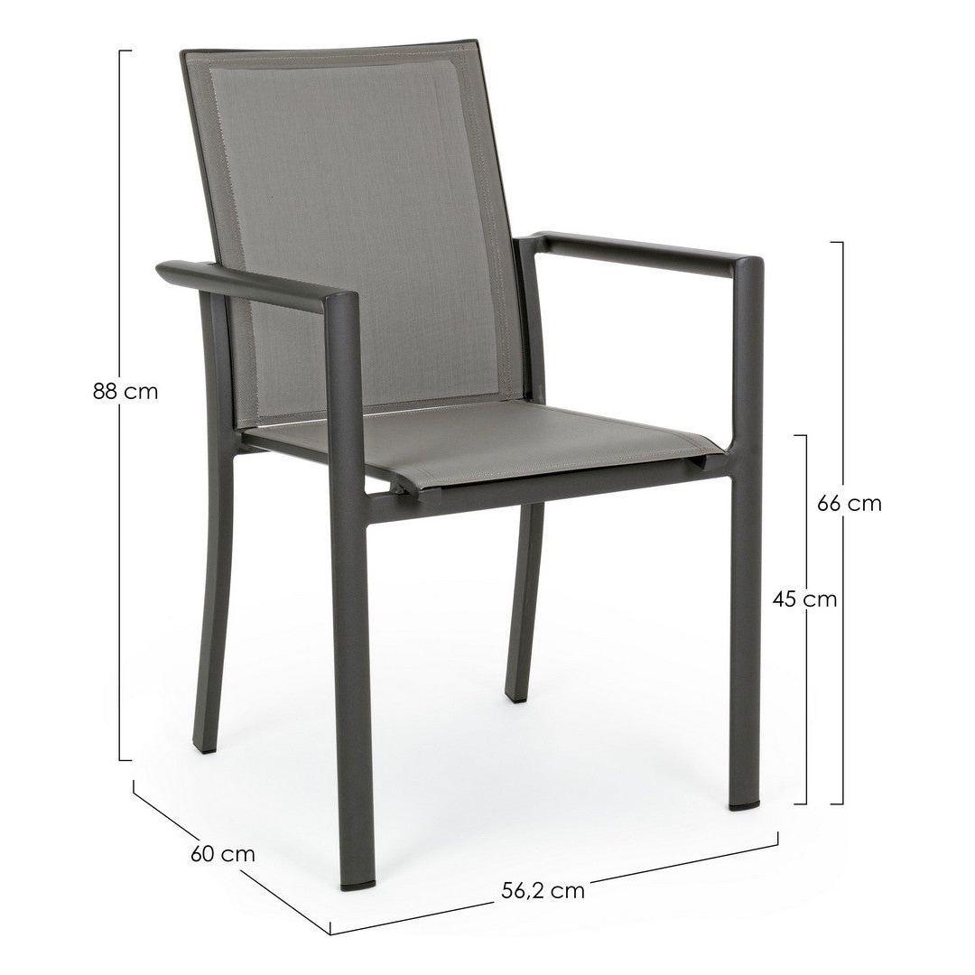 Lauko kėdė KONNOR CHARCOAL