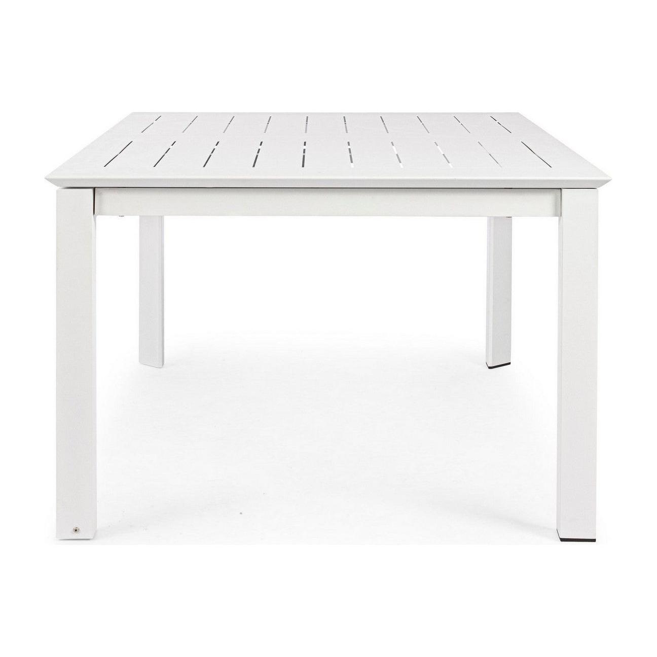 Lauko valgomojo stalas KONNOR WHITE, 110-160X160