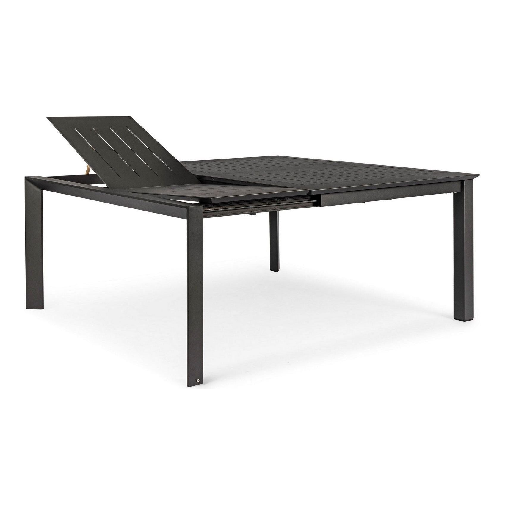 Lauko valgomojo stalas KONNOR CHARC, 110-160X160